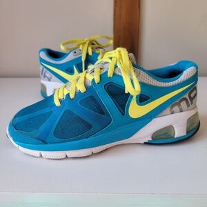 Nike Air Max Kids Blue and Yellow Sneakers Size 5